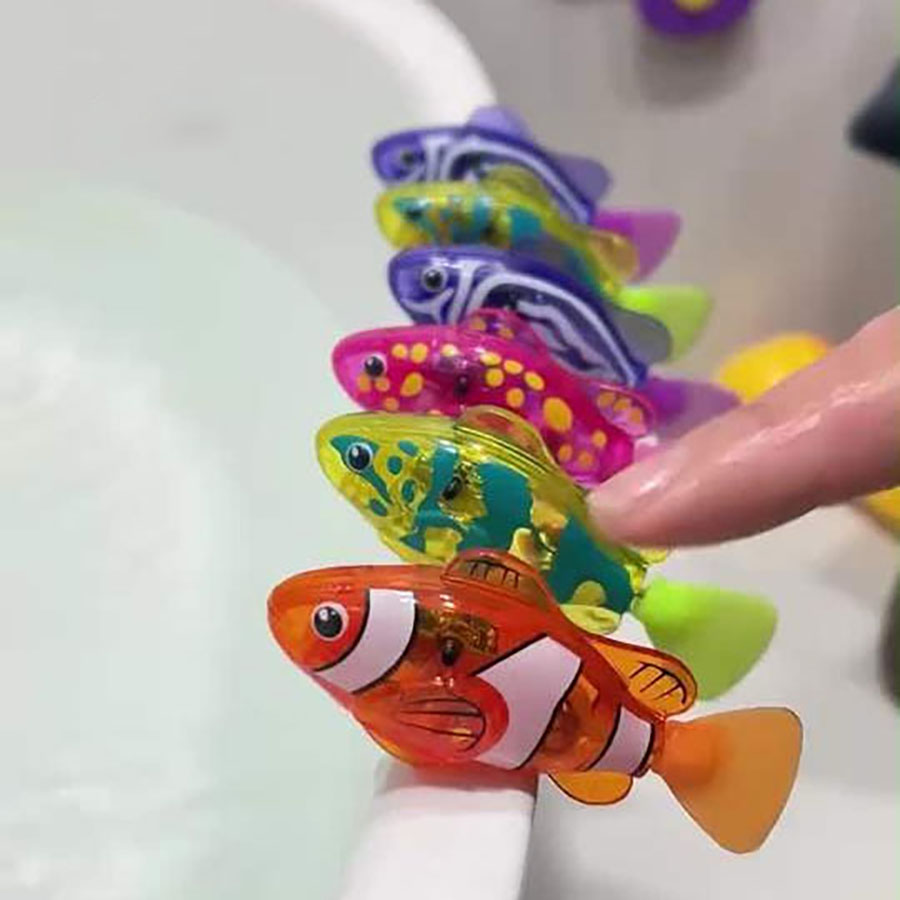 Kids Outdoor Water Table - Photosensitive swimming clownfish, realistic electric pet