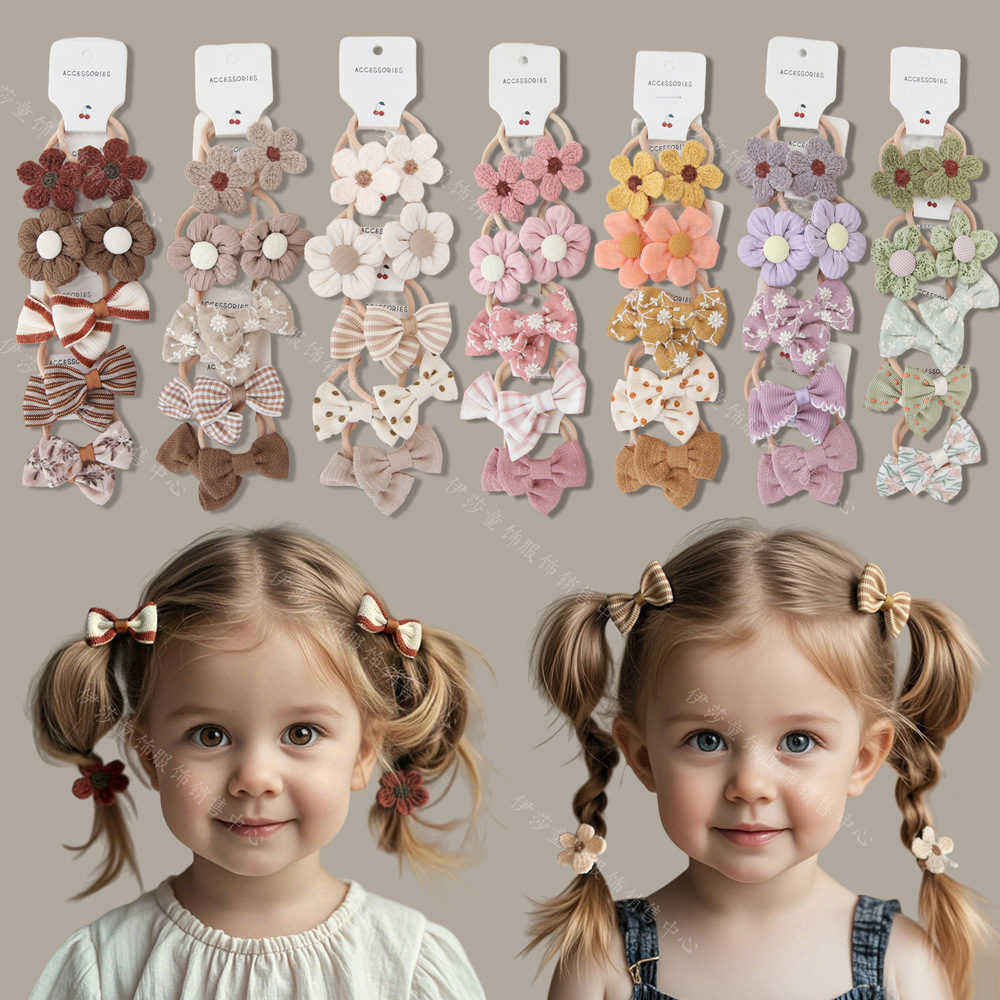 Kids Outdoor Outfit - Kids Hair Ties 10PCS Set Colorful