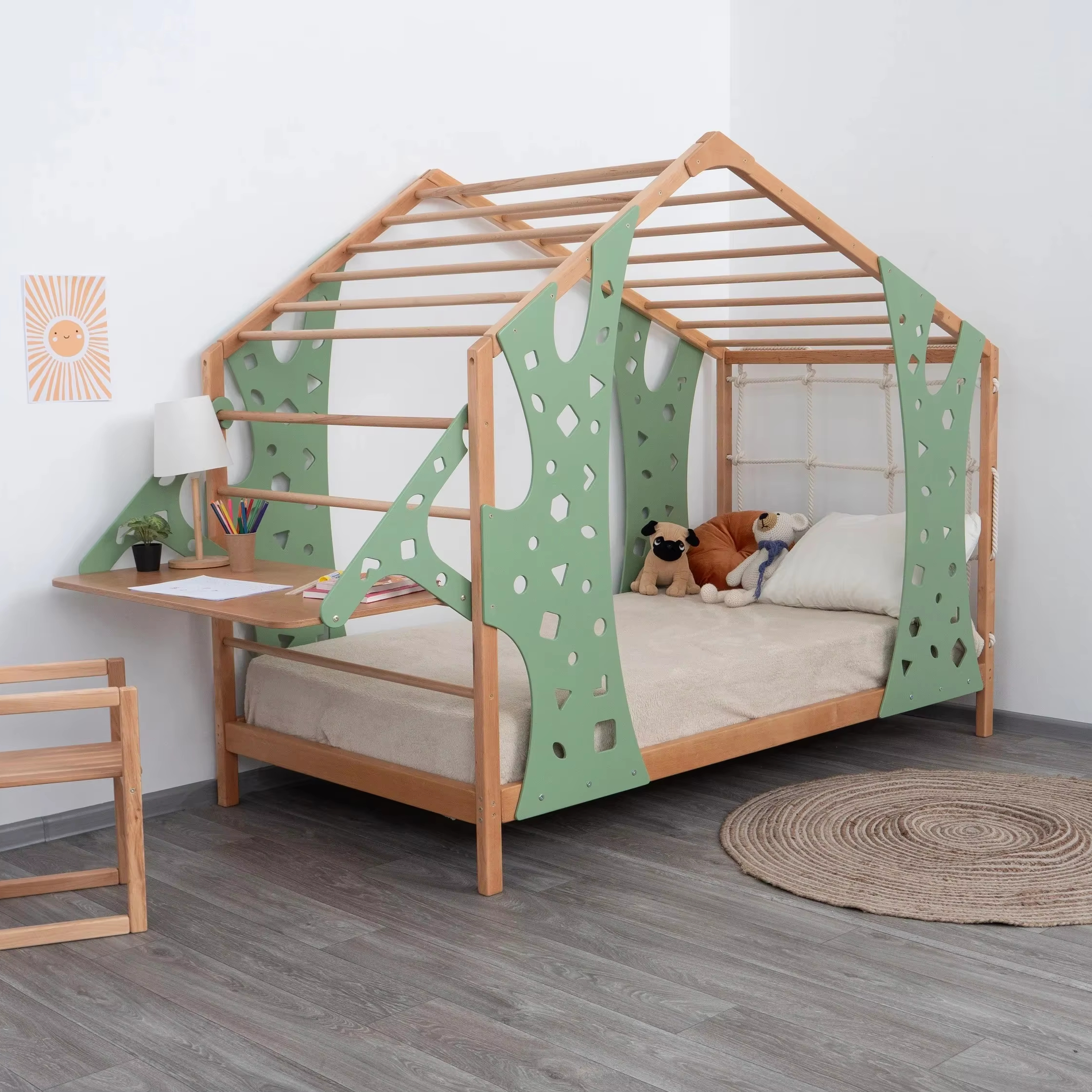 Kids Outdoor Jungle Gym - *Montessori Toddler Bed Twin Bed Frame