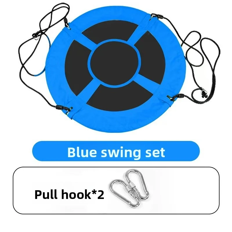 Kids Outdoor Nest Swing - Kids Adults Saucer Tree Swing Blue