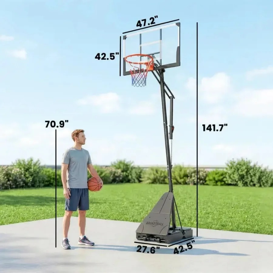 Portable Basketball Hoop Outdo - Basketball Hoop Outdoor avaliação e preço