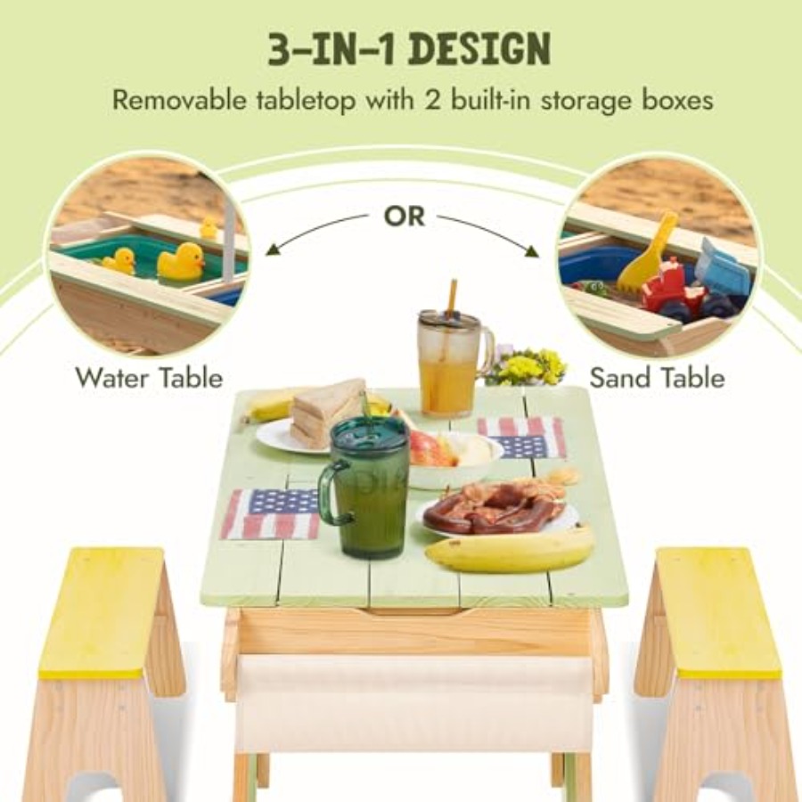 Indoor outdoor 3-in-1 kids pic - Kids Outdoor Water Table avaliação e preço