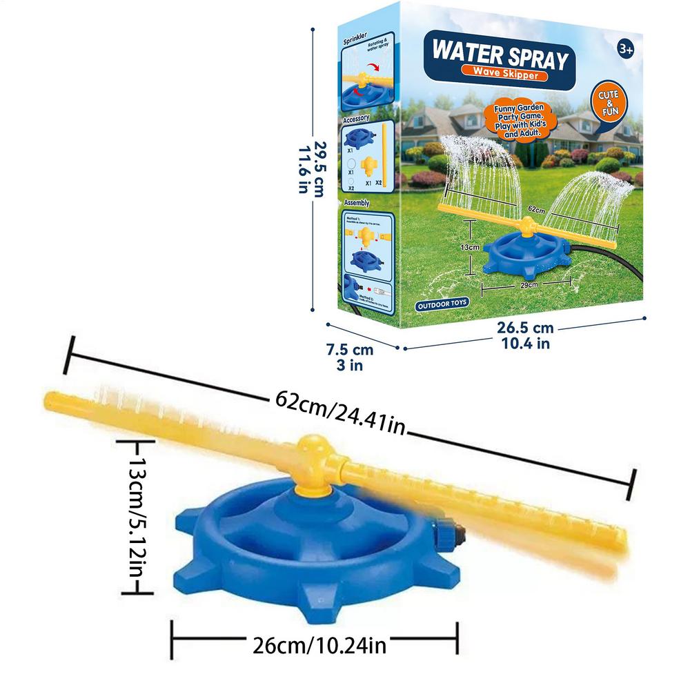 360 Degree Water Sprinkler Rot - Kids Outdoor Yard Toys avaliação e preço
