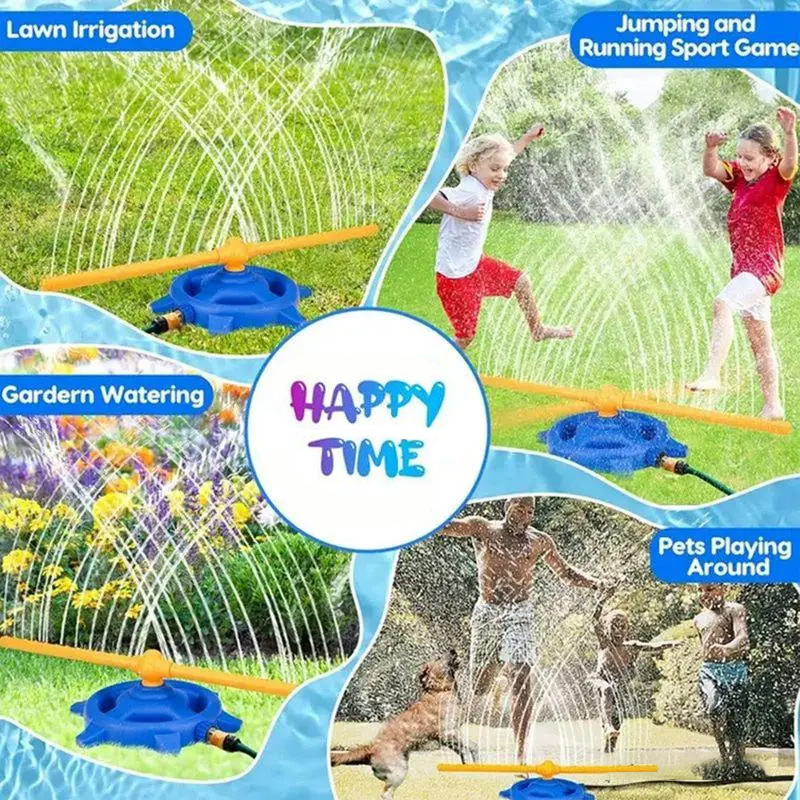 360 Degree Water Sprinkler Rot - Kids Outdoor Yard Toys avaliação e preço