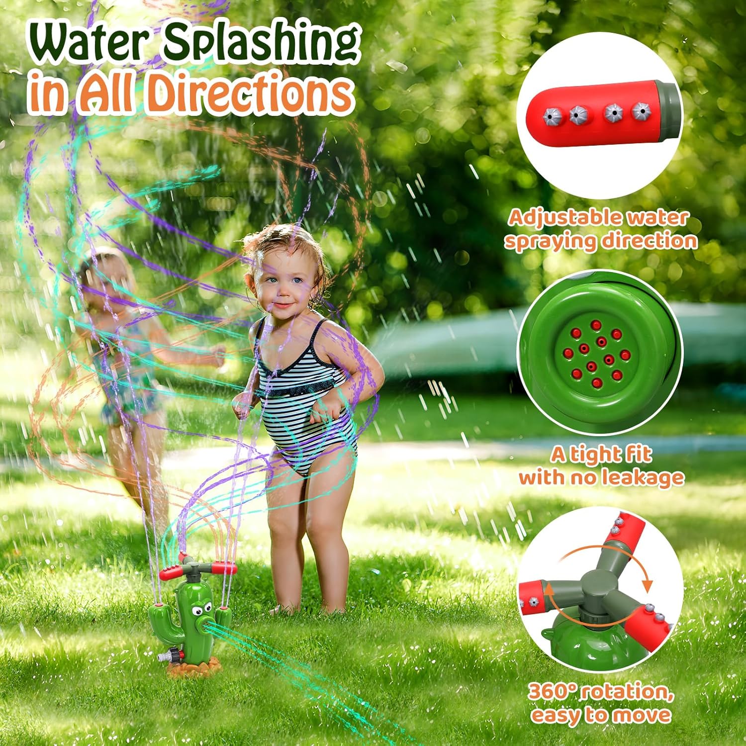 Water Spray Toy Cactus Sprinkl - Kids Outdoor Yard Toys avaliação e preço