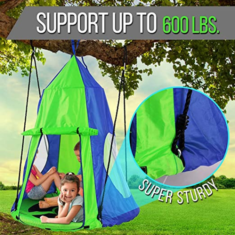 Kids Hanging Chair Tent Swing  - Kids Outdoor Nest Swing avaliação e preço