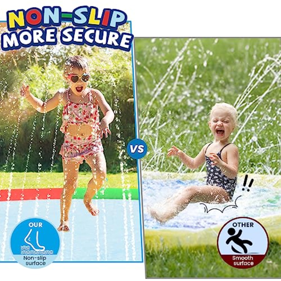 3 FT Large Splash Pad for Ages - Kids Outdoor Yard Toys avaliação e preço