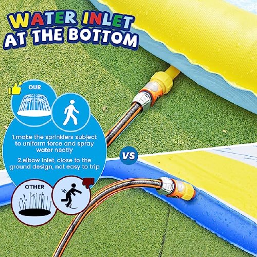 3 FT Large Splash Pad for Ages - Kids Outdoor Yard Toys avaliação e preço