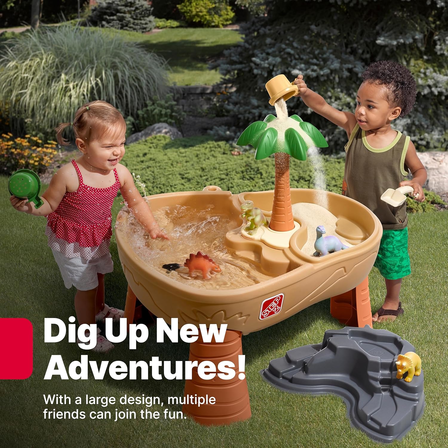 Dino Dig Sand And Water Table, - Kids Outdoor Water Table avaliação e preço