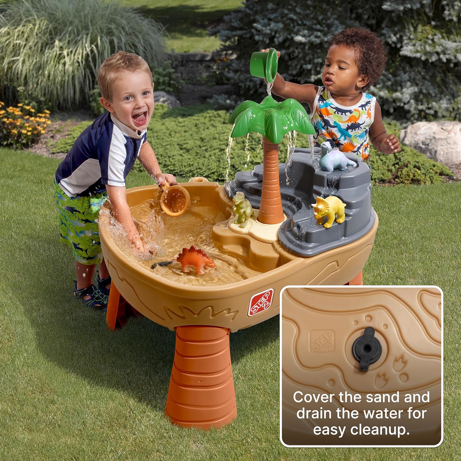 Dino Dig Sand And Water Table, - Kids Outdoor Water Table avaliação e preço