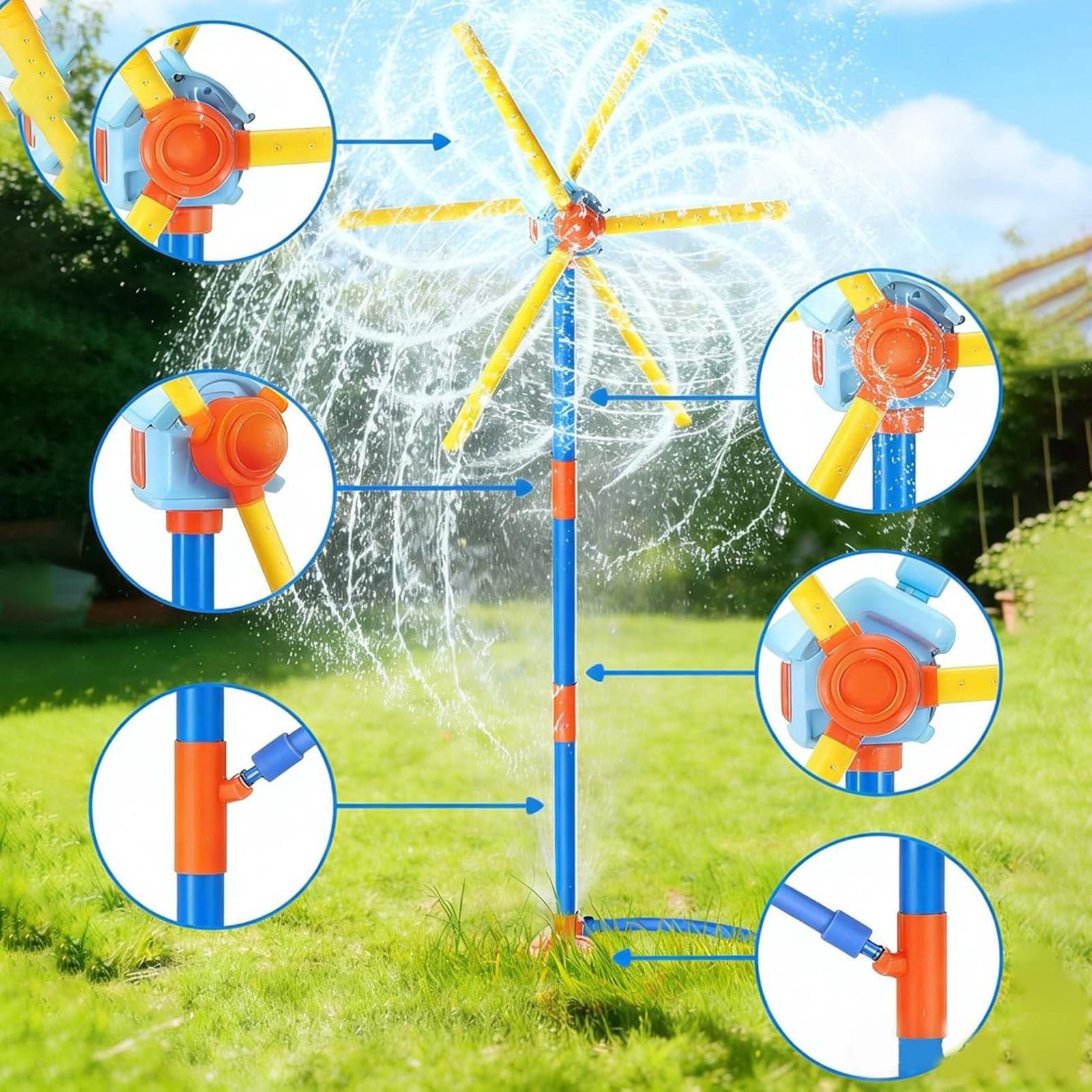 Kids Sprinkler Windmill Fun Sp - Kids Outdoor Yard Toys avaliação e preço