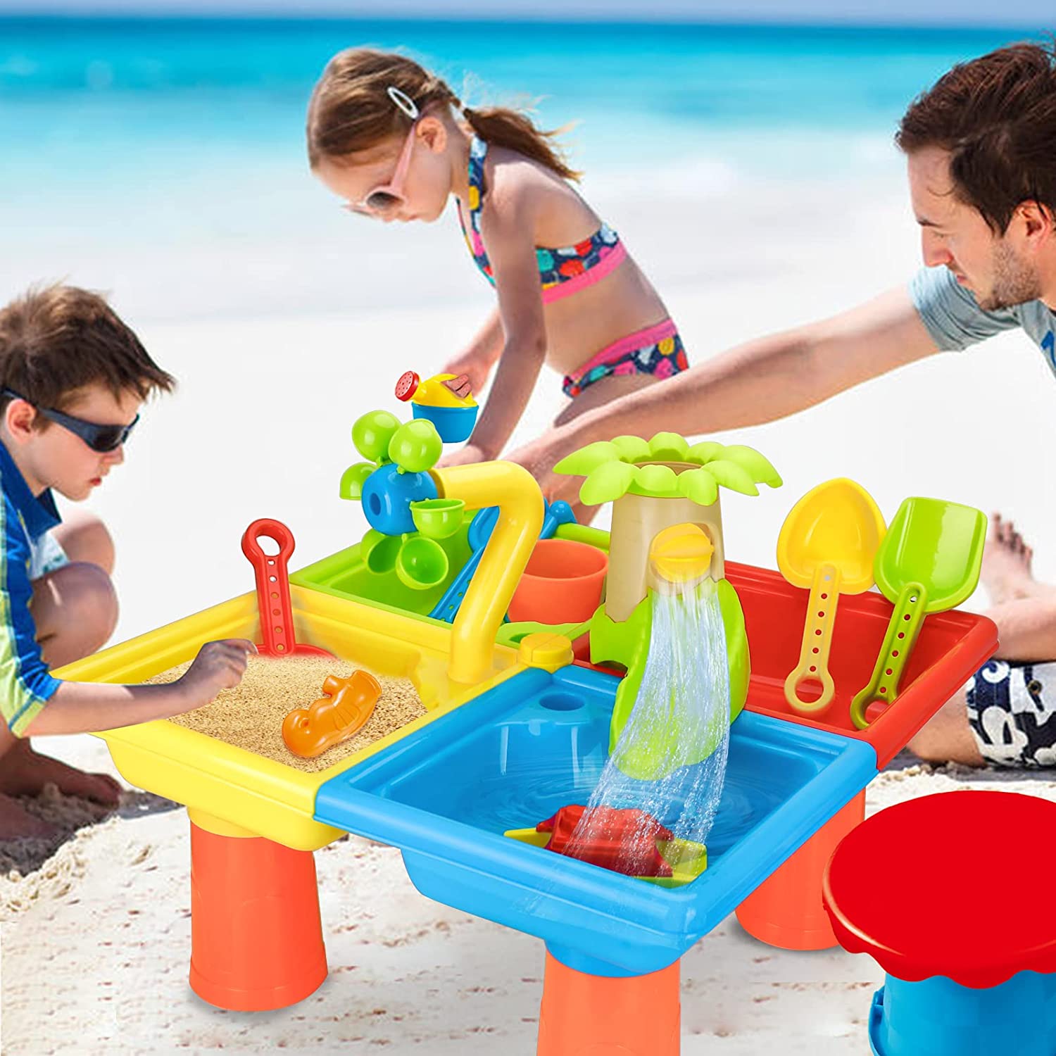 Beach Table Sand Play Toys Chi - Kids Outdoor Outfit avaliação e preço