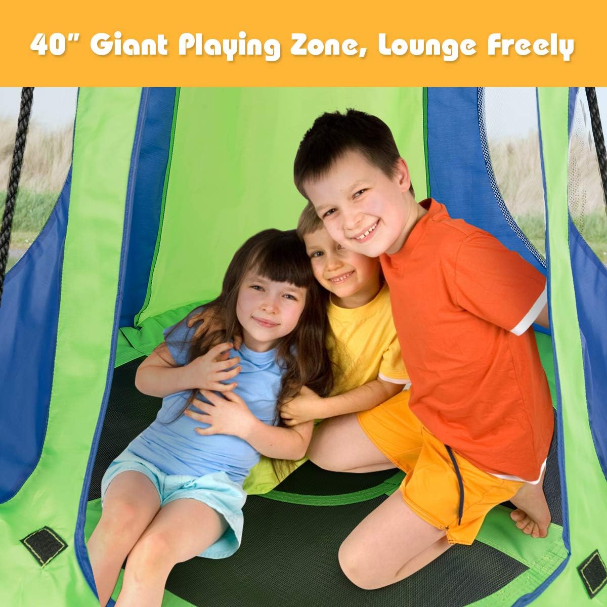 2 in 1 Kids Detachable Hanging - Kids Outdoor Nest Swing avaliação e preço