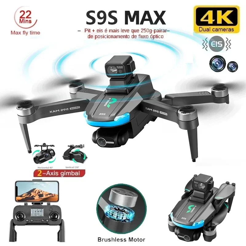 NEW S9S MAX MINI Drone 4K 2-Ax - Kids Outdoor Toy Storage avaliação e preço