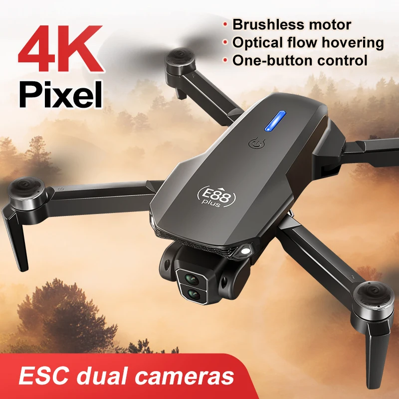 New E88 Plus Quadcopter Drone: - Kids Outdoor Toy Storage avaliação e preço