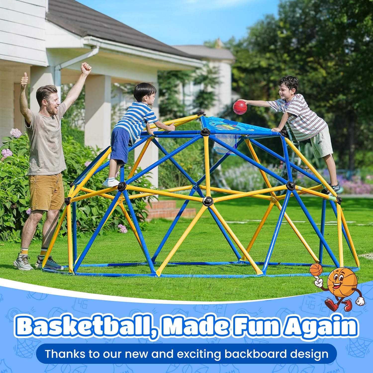 Zupapa 10FT Climbing Dome, Out - Kids Outdoor Jungle Gym avaliação e preço