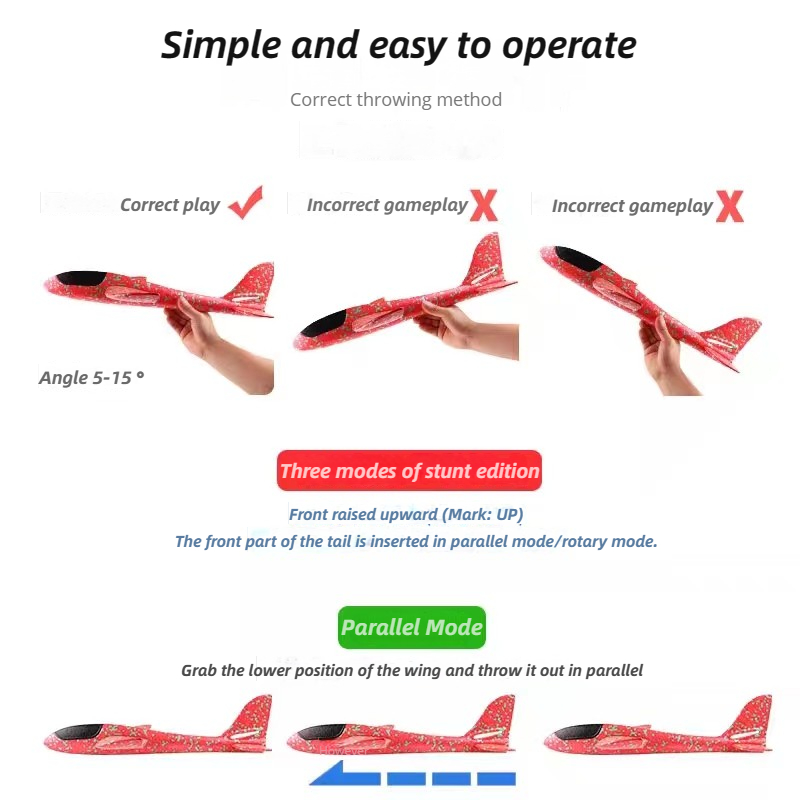 48cm Large Foam Airplane Child - Kids Outdoor Activity Toys avaliação e preço