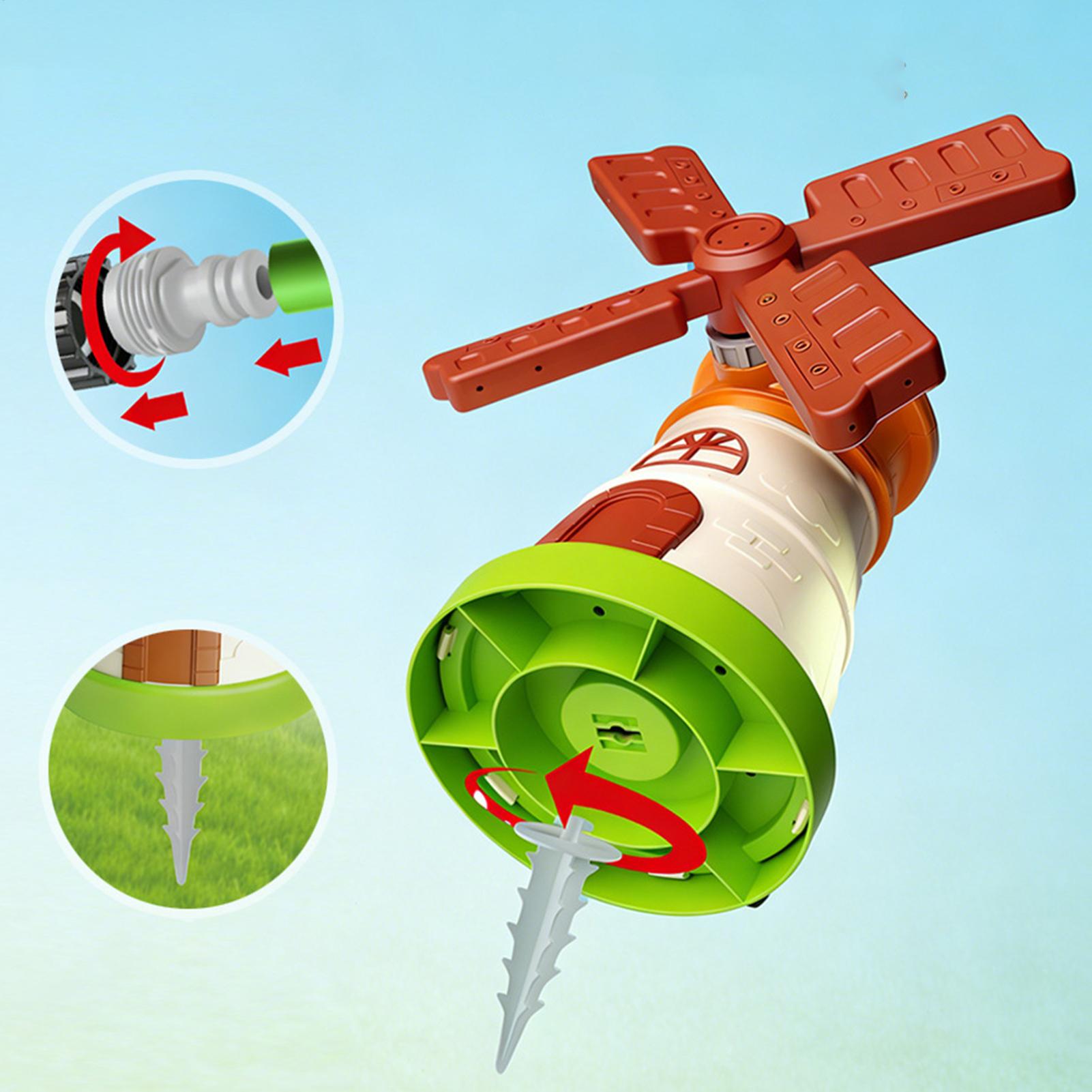 Kids Windmill Sprinkler Rotati - Kids Outdoor Yard Toys avaliação e preço