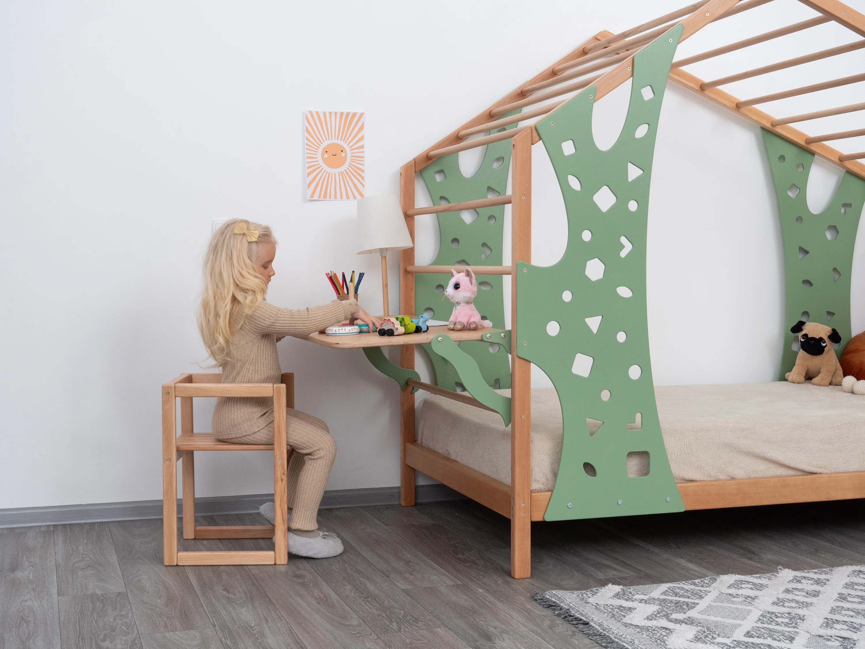 *Montessori Toddler Bed Twin B - Kids Outdoor Jungle Gym avaliação e preço