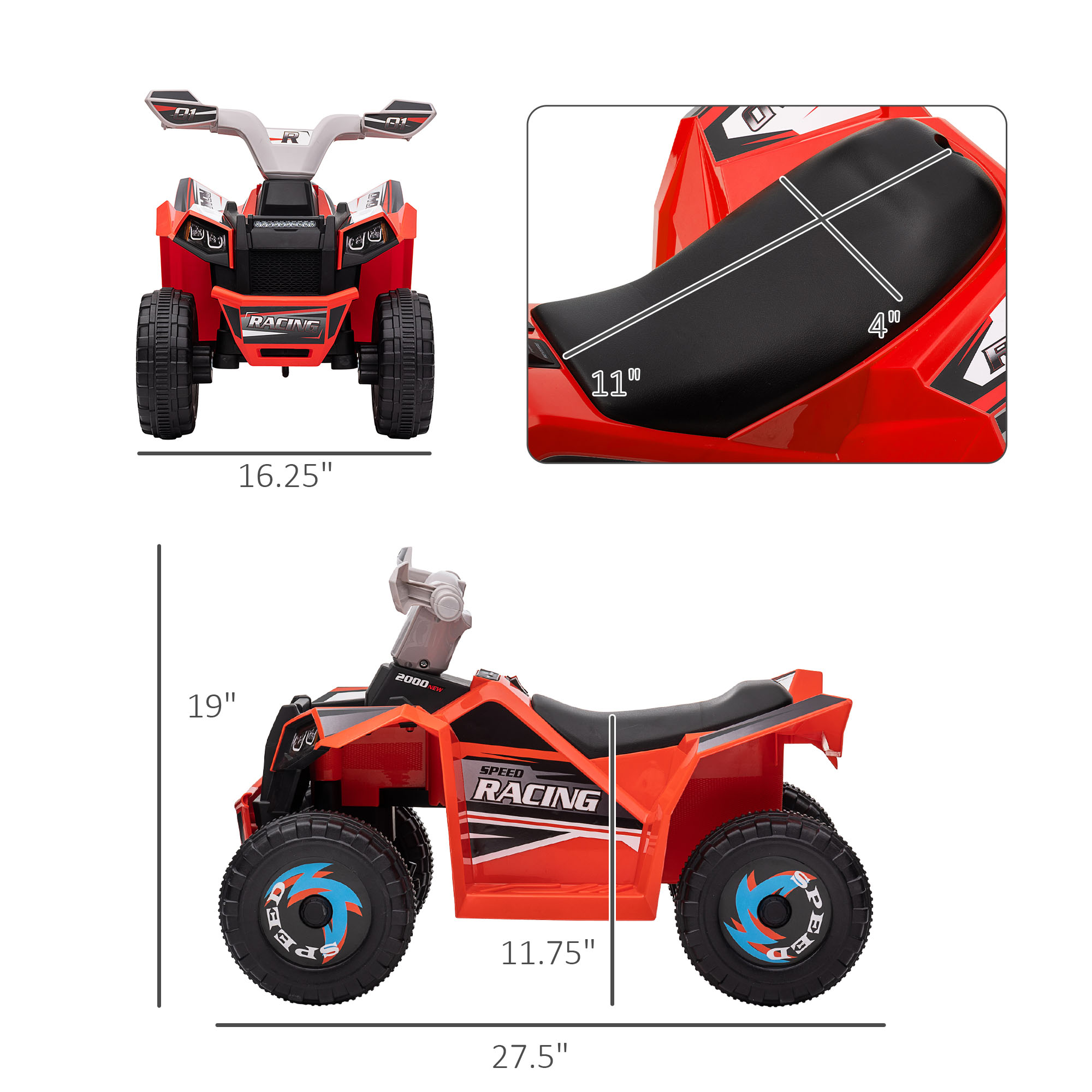 Car 6V with Kids Durable Desig - Kids Outdoor Yard Toys avaliação e preço