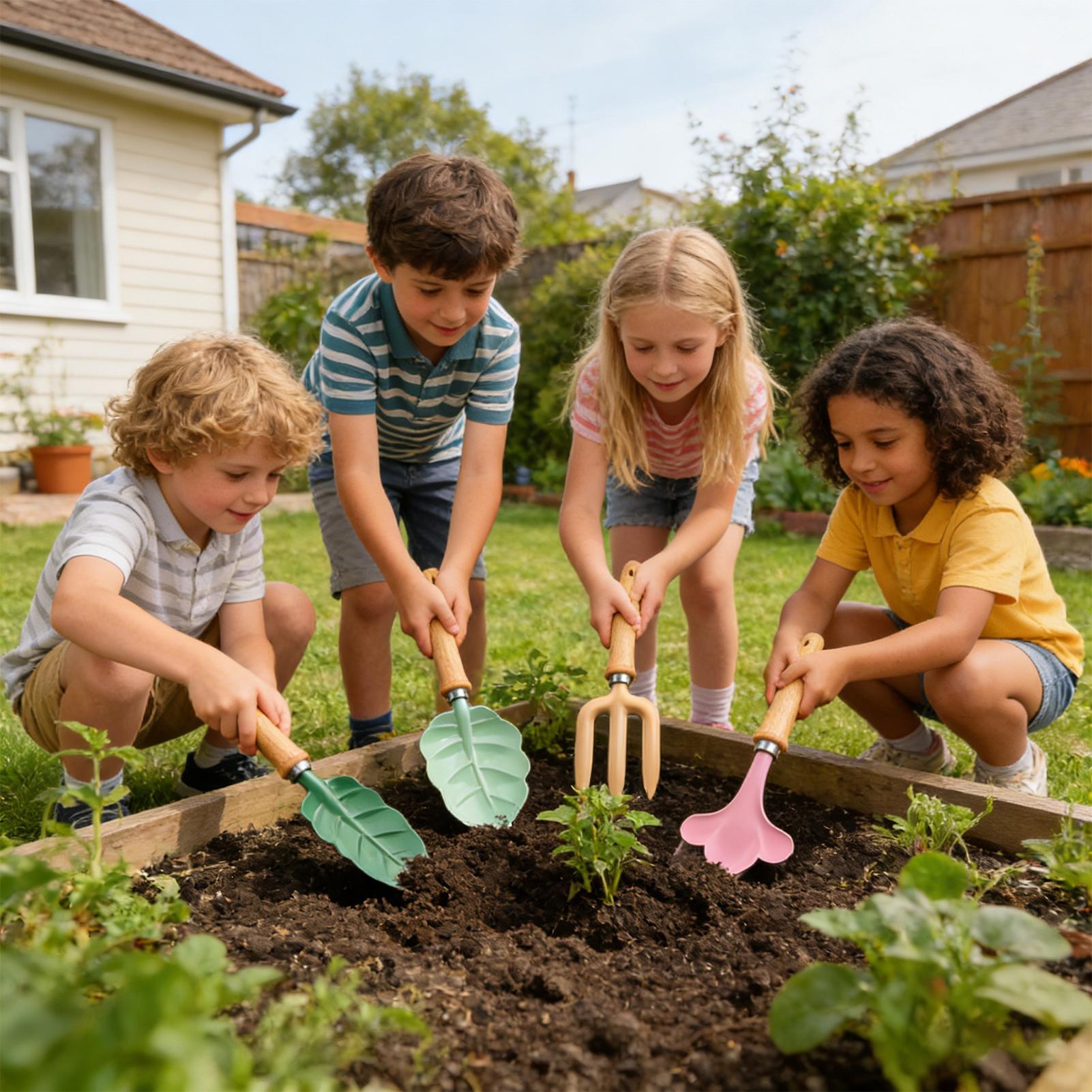 Kids Gardening Set 4 Piece Lea - Kids Outdoor Yard Toys avaliação e preço