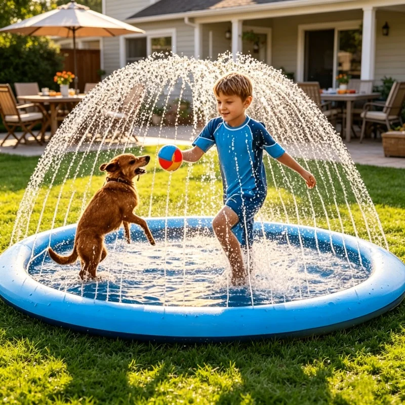 170×180cm Large Water Splash P - Kids Outdoor Clubhouse avaliação e preço