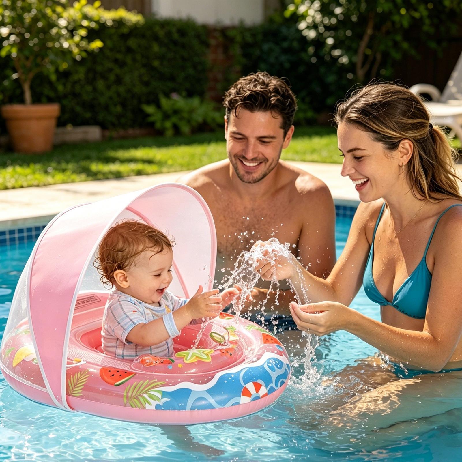 Inflatable Swim Ring Anti Tip  - Kids Outdoor Youtube avaliação e preço