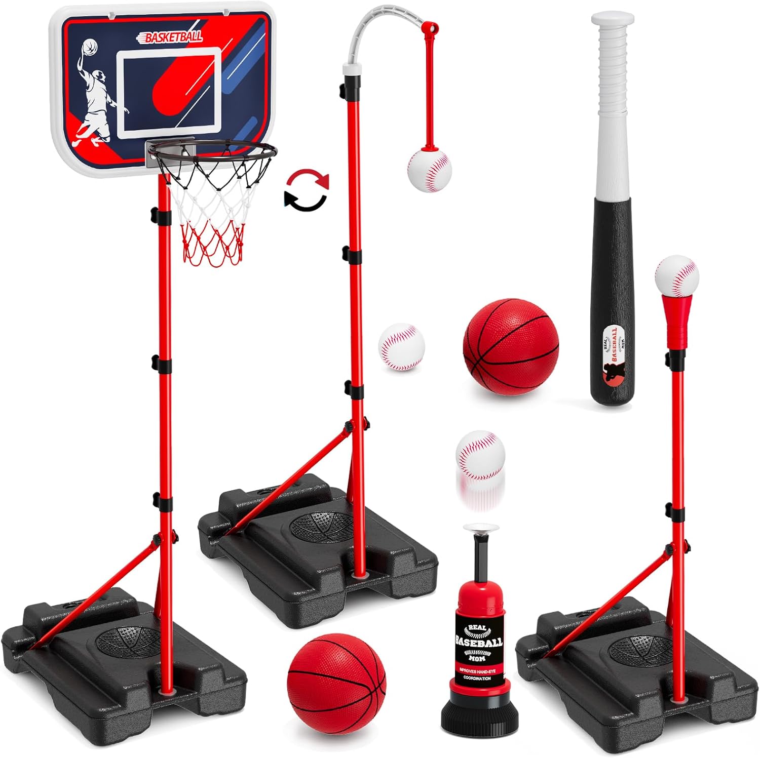 4-in-1 Kids Basketball Hoop &  - Kids Outdoor Fort avaliação e preço