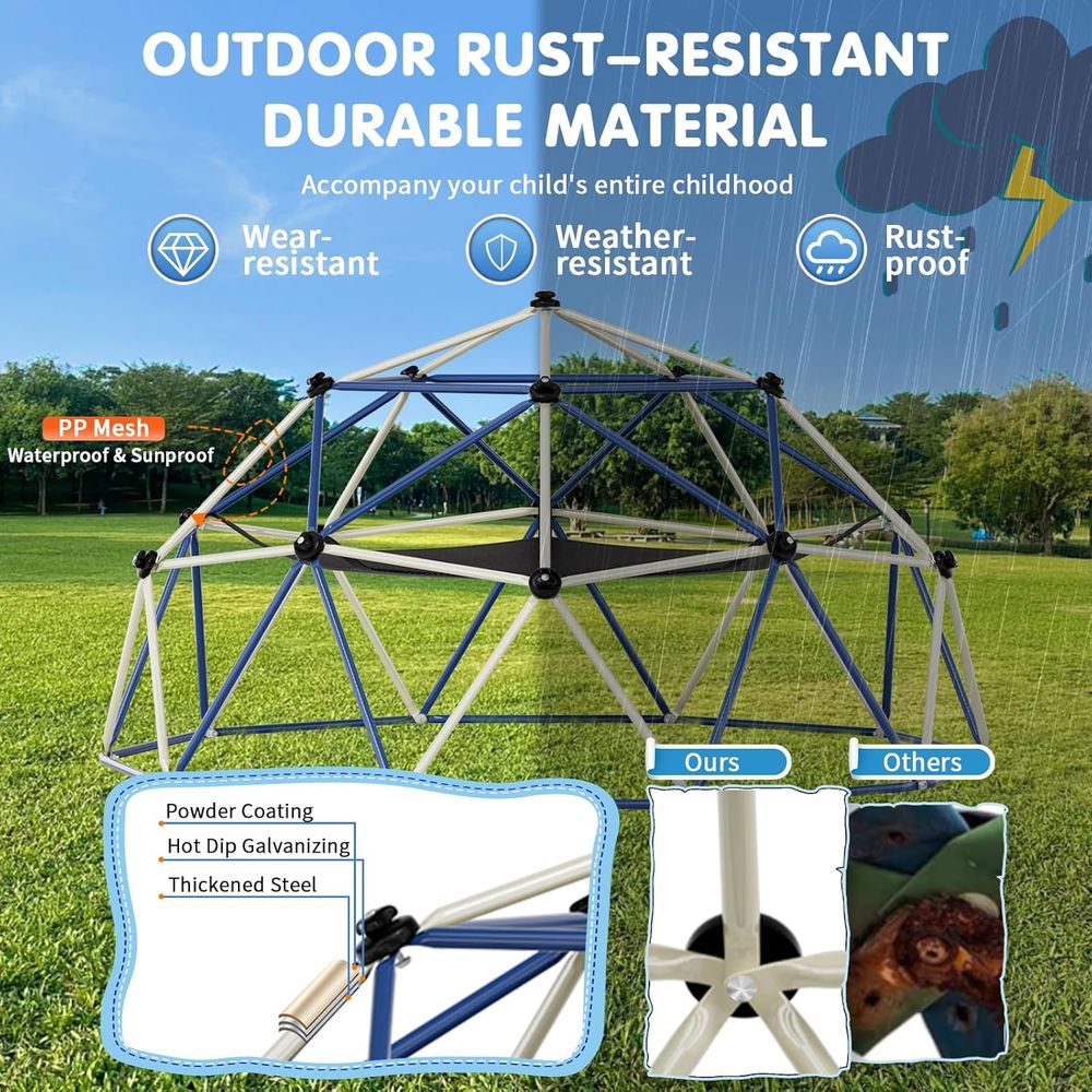 ClimDome,10T Dome Climber with - Kids Outdoor Jungle Gym avaliação e preço