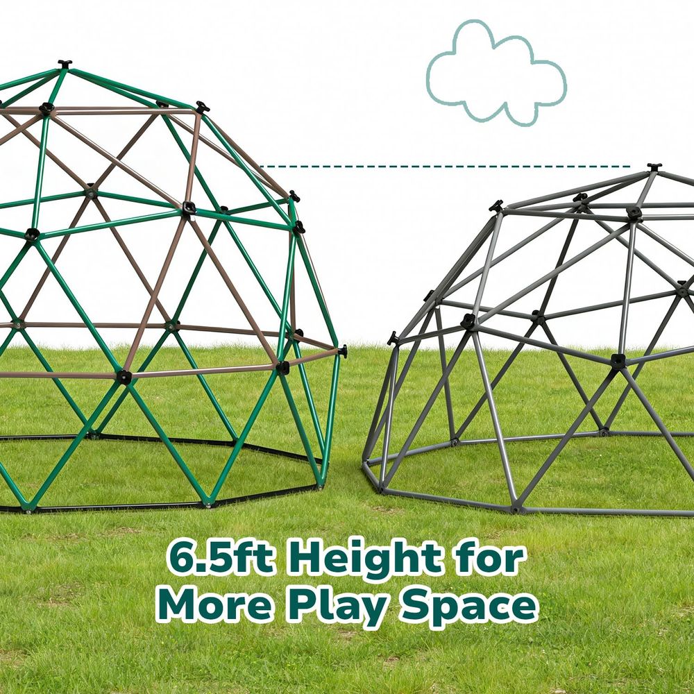 6.5 FT Tall Climbing Dome with - Kids Outdoor Jungle Gym avaliação e preço