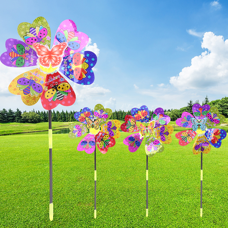 1Pc Colorful Sequin Windmill C - Kids Outdoor Yard Toys avaliação e preço