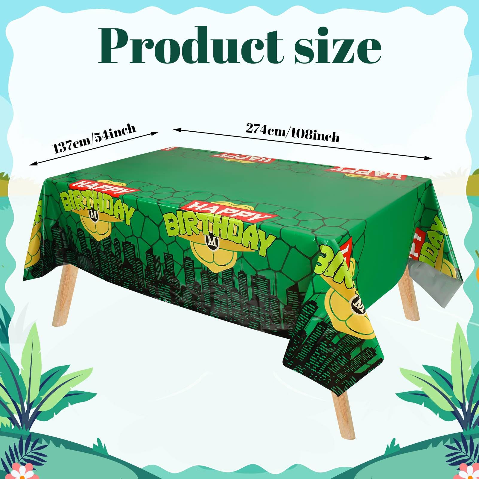 Ninja Turtle Tablecloth for Ki - Kids Outdoor Water Table avaliação e preço