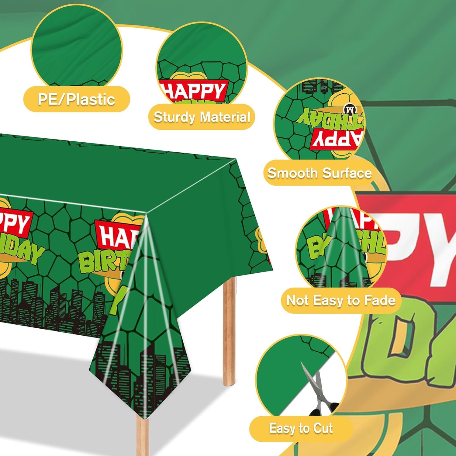 Ninja Turtle Tablecloth for Ki - Kids Outdoor Water Table avaliação e preço