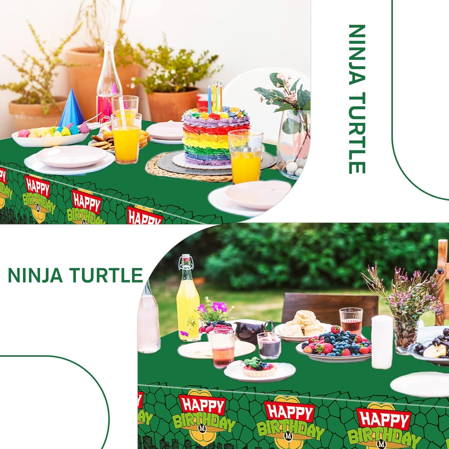 Ninja Turtle Tablecloth for Ki - Kids Outdoor Water Table avaliação e preço
