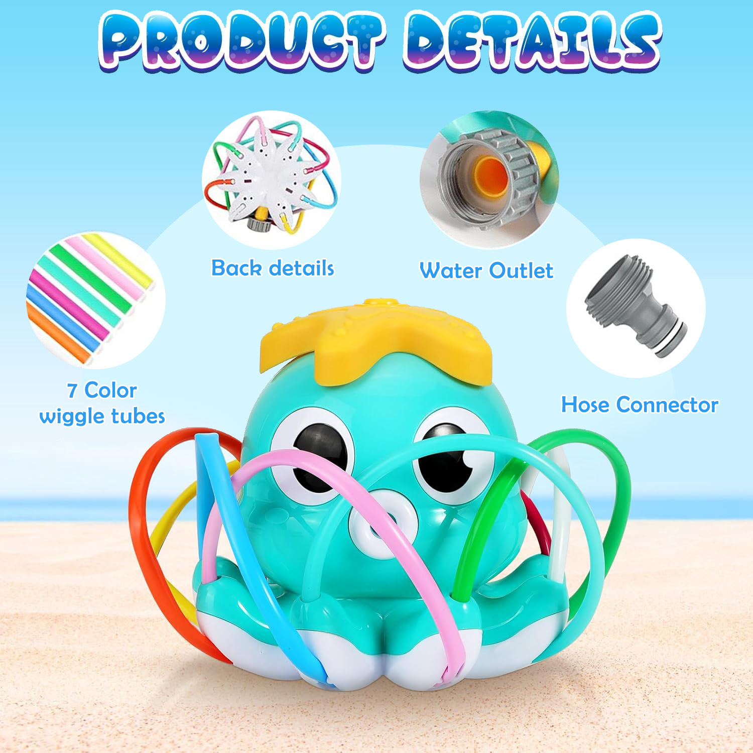 Octopus Sprinkler Water Spray  - Kids Outdoor Yard Toys avaliação e preço