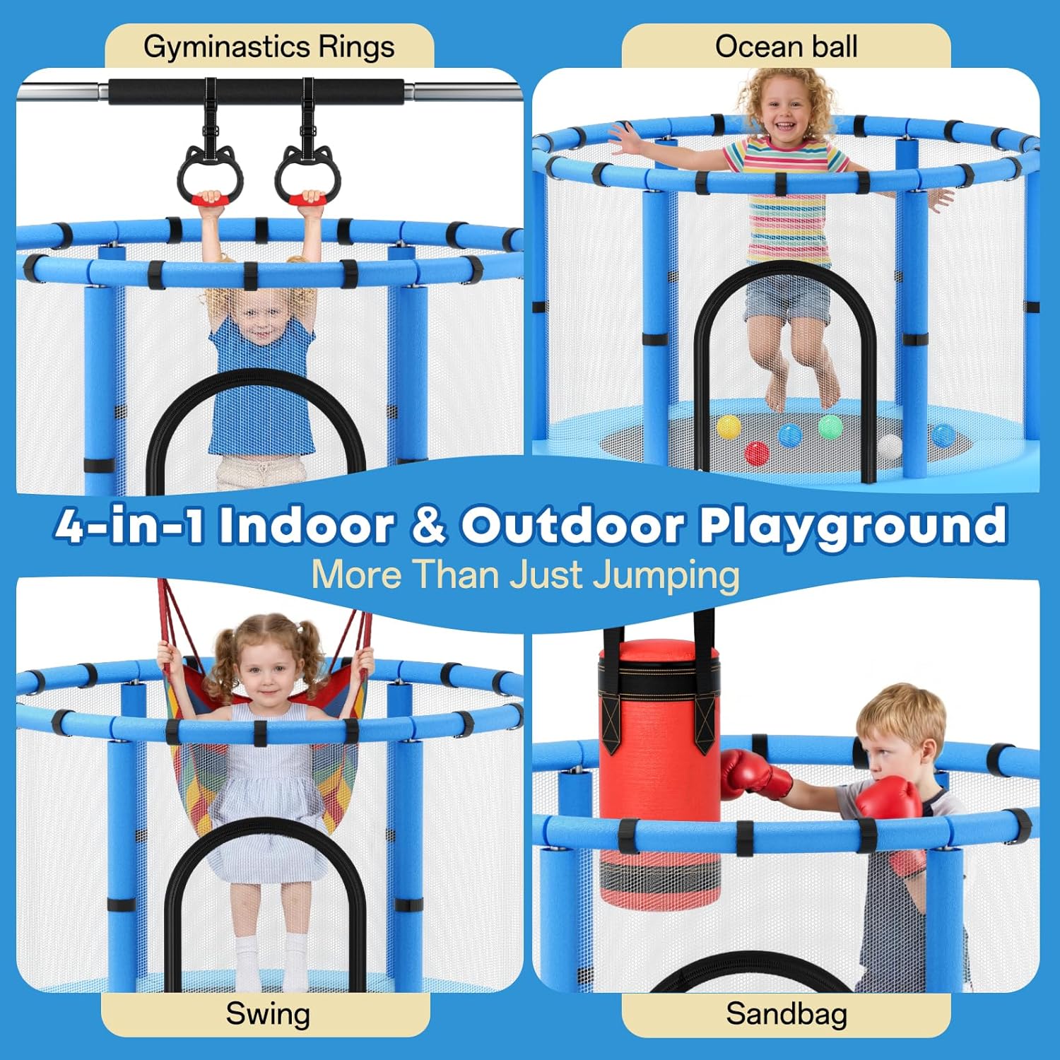 Toddler Trampoline,Trampoline  - Kids Outdoor Outfit avaliação e preço