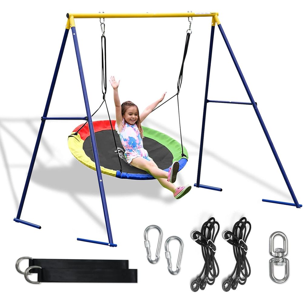 Heavy-Duty 440lbs Outdoor Swin - Kids Outdoor Youtube avaliação e preço