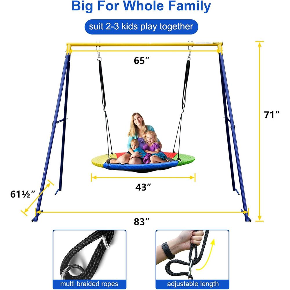 Heavy-Duty 440lbs Outdoor Swin - Kids Outdoor Youtube avaliação e preço