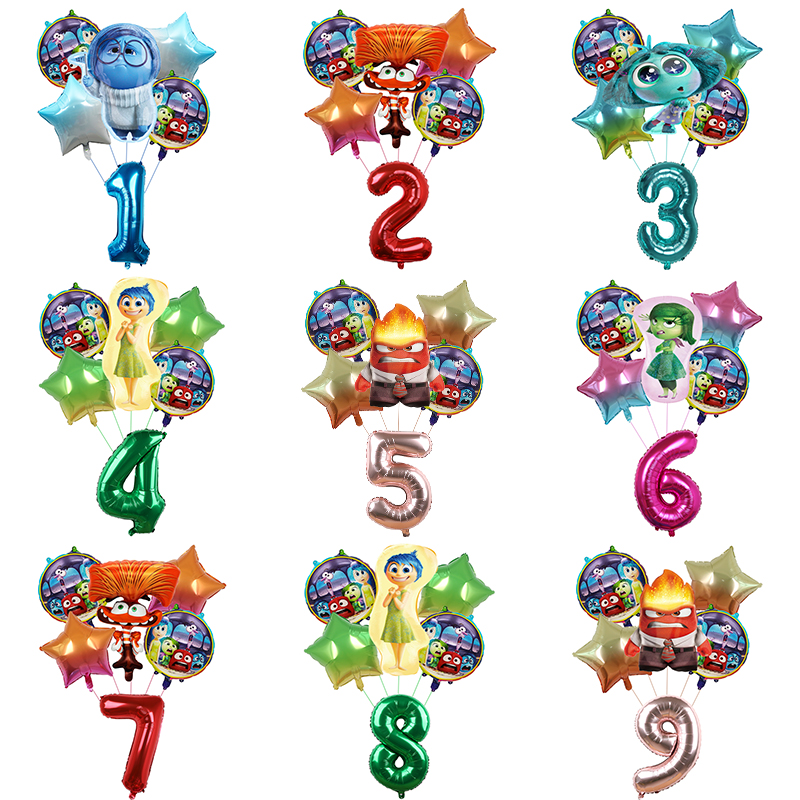 6pcs New Inside Out2 Balloons  - Kids Outdoor Easter Toys avaliação e preço