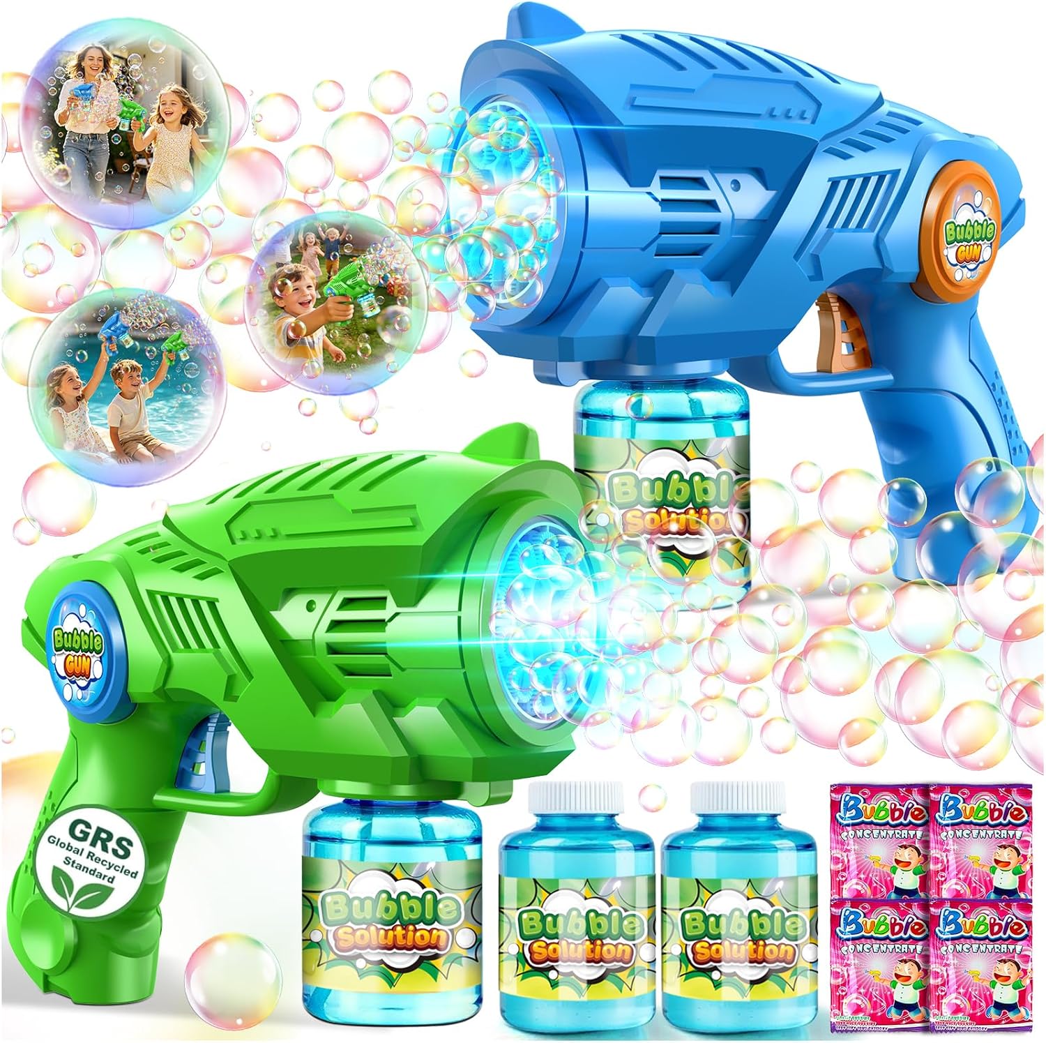 2-Pack Automatic Bubble Guns f - Kids Outdoor Easter Toys avaliação e preço