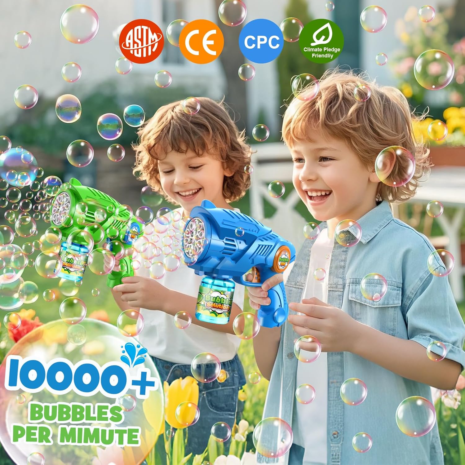2-Pack Automatic Bubble Guns f - Kids Outdoor Easter Toys avaliação e preço