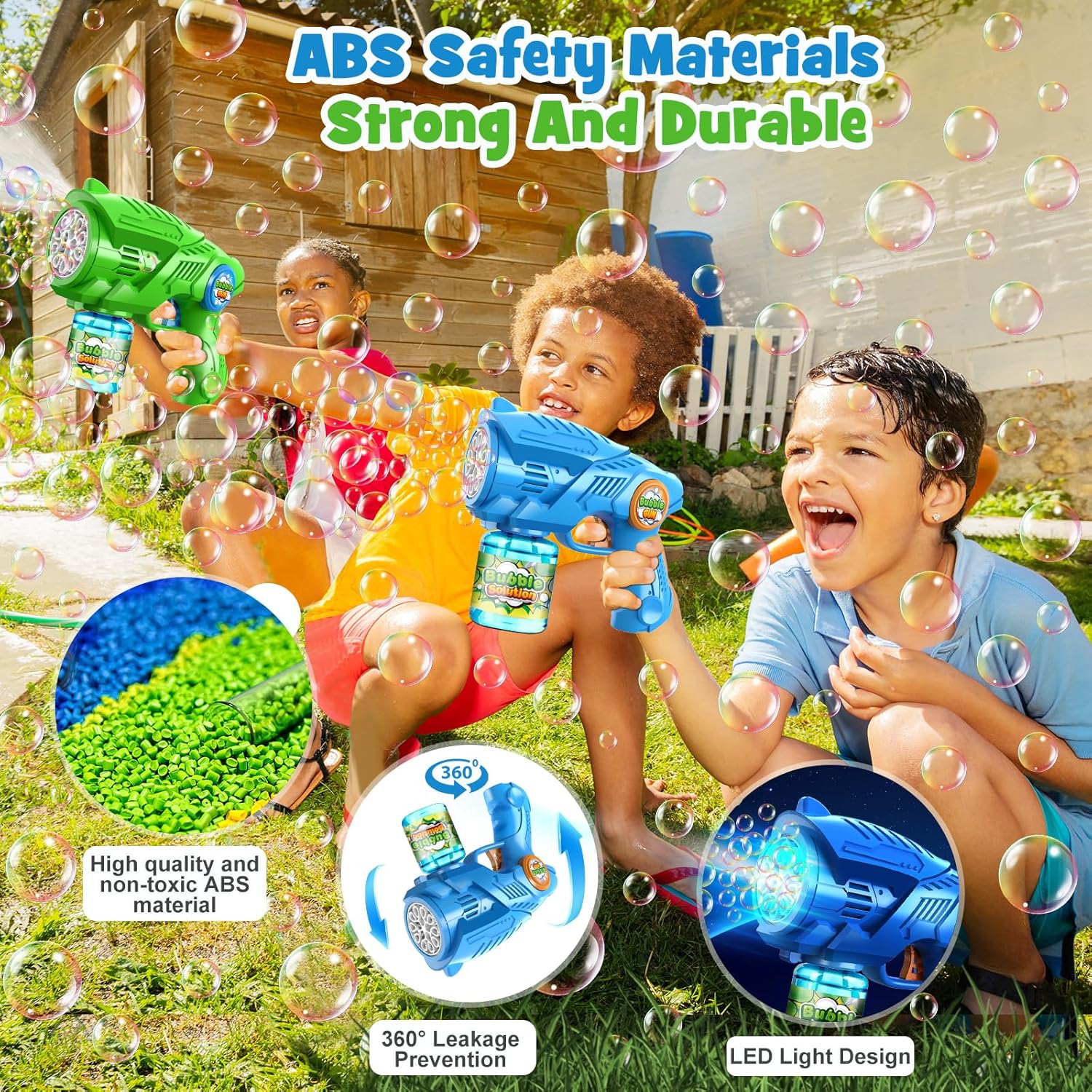 2-Pack Automatic Bubble Guns f - Kids Outdoor Easter Toys avaliação e preço