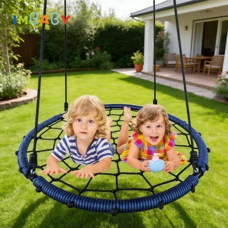 IMBABY Kids Round Net Nest Swi - Kids Outdoor Nest Swing avaliação e preço