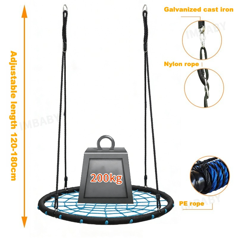 IMBABY Kids Round Net Nest Swi - Kids Outdoor Nest Swing avaliação e preço