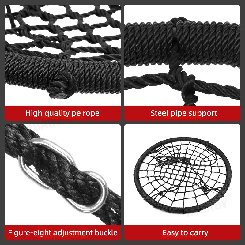IMBABY Kids Round Net Nest Swi - Kids Outdoor Nest Swing avaliação e preço