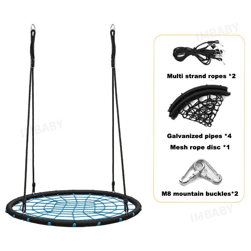IMBABY Kids Round Net Nest Swi - Kids Outdoor Nest Swing avaliação e preço