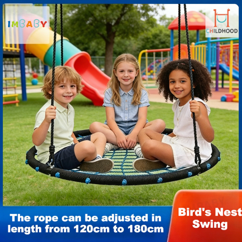 IMBABY 100cm Round Net Nest Sw - Kids Outdoor Nest Swing avaliação e preço