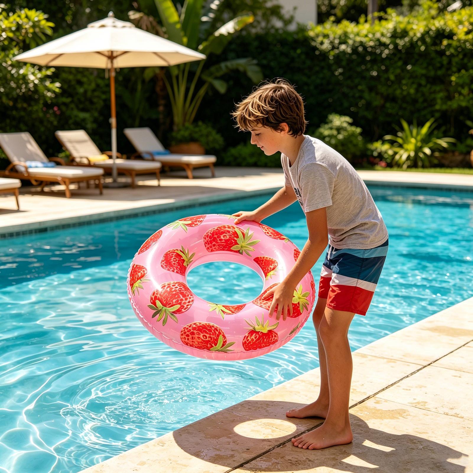 Inflatable Tube Fruit Pattern  - Kids Outdoor Youtube avaliação e preço