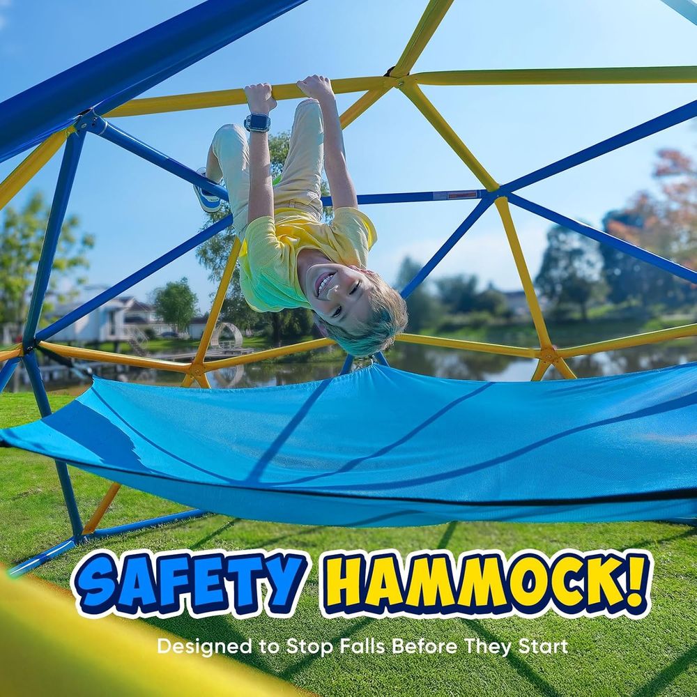 10T Climbing Dome with Hammock - Kids Outdoor Jungle Gym avaliação e preço