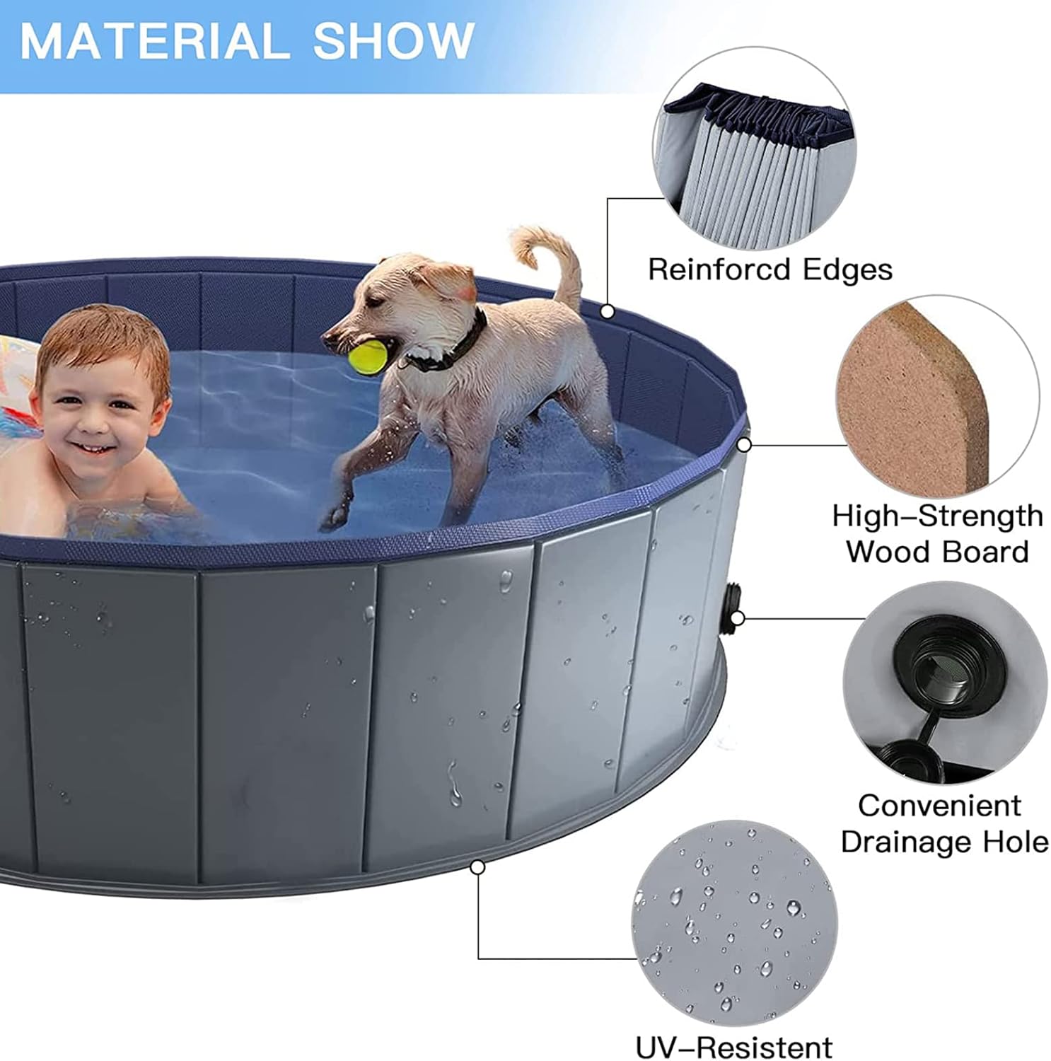 Collapsible Dog Pool Kids Padd - Kids Outdoor Youtube avaliação e preço